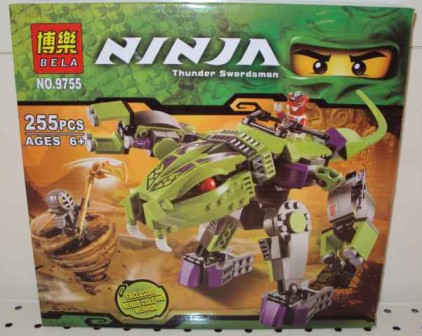 Конструктор Ninja 9755 монстр распак.255дет.кор.28*4,5*26 ш.к./96/
