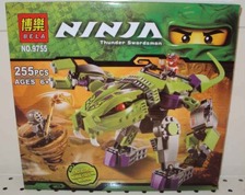Конструктор Ninja 9755 монстр распак.255дет.кор.28*4,5*26 ш.к./96/