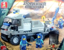 Конструктор SLUBAN M38 B0200 (32шт) военная техника, на бат-ке, муз, 232дет, в кор-ке, 32-25-6см