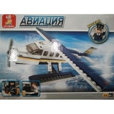 Конструктор SLUBAN M38-B0361R (24шт) "Авиация" 214 дет,  в разобр. кор. 28,5*21,2*5,4см