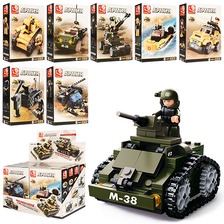 Конструктор SLUBAN M38-B0587 (96шт) военн.техника,фигурка, в кор, 8шт(видов) в дисплее, 29-19-19,5см