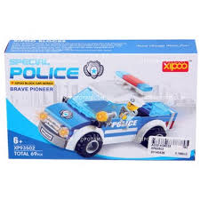 Конструктор XIPOO XP93502/3 (96шт/2) Полиция, 2 вида, в собр.коробке 17,5*11*4 см