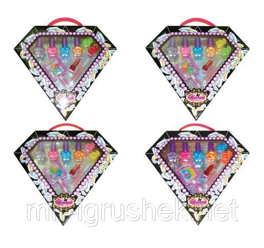Косметика 0364 (120шт/2) помада, блеск, лаки, тени, заколки, в кор. 28*4*26 см