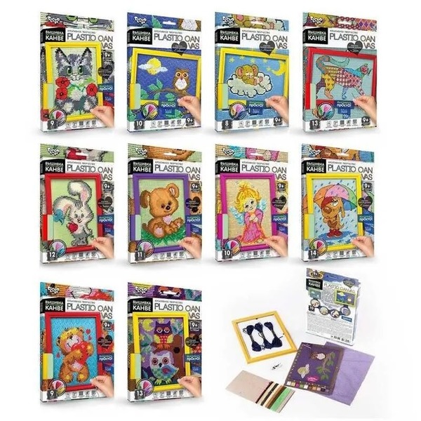 Креативна творчість "ВИШИВКА НА ПЛАСТИКОВІЙ КАНВІ "PLASTIC CANVAS" (10), PC-01-01,02,03,04,05...10