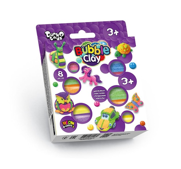 Креативна творчість Bubble Clay 8 кол (20)