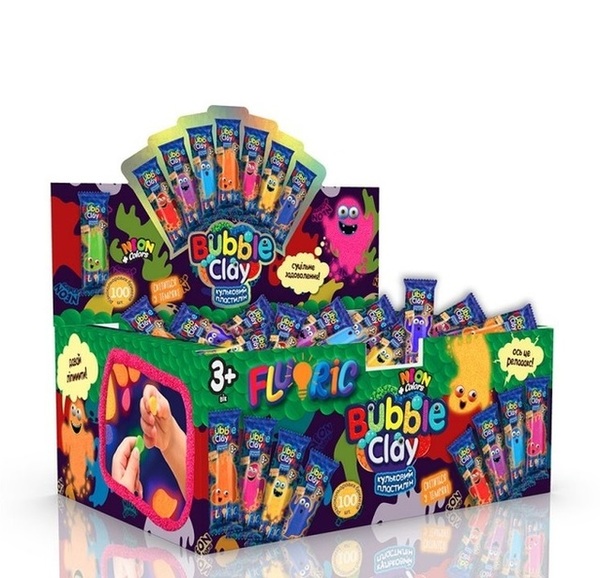 Креативна творчість BUBBLE CLAY FLUORIC в брикетах