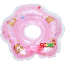 Круг MS 0557 (100шт) для купания детей, с погремушками, 3 цвета, в кульке, 14-21-4см