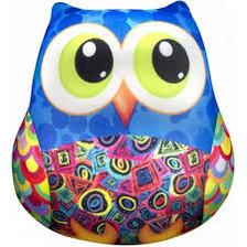 Антистресова іграшка м`яконабивна "SOFT TOYS 36 "Сова" синя, DT-ST-01-36
