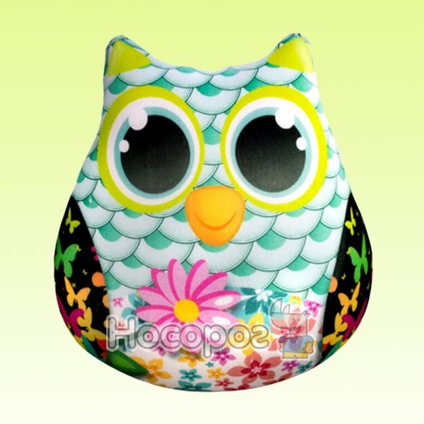 Антистресова іграшка м`яконабивна "SOFT TOYS 38 "Сова" зелена, DT-ST-01-38
