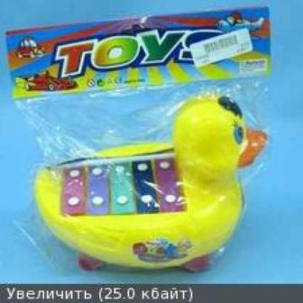 Ксилофон 3033 (48шт/4)-уточка,в пакете 21*15*16см