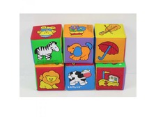 Кубики 5930 (72шт) мягкие, для купания, погремушка, 6шт (7х7), в кульке, 14-21-7 см
