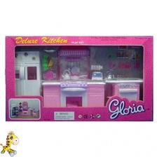 Кухня "Gloria" 9986GB (6шт) холодильник, газ.плита, мойка,…в кор. 56*32*10см
