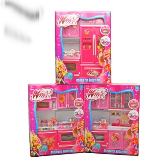 Кухня "Winx" 26212/3/4WN (36шт/2) батар,звук,свет,холодильник,мойка,духовка,в кор.
