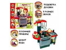 Кухня 011 (6шт) плита, духовка, посуд, муз, світло, на бат-ке, в кор-ке, 60-54-10см