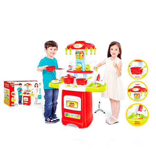 Кухня 889-52-53 (12шт) 45-62-21,5см,звук,свет,посуда,продукты,24предм,2вид,на бат,в кор,50-36-13см