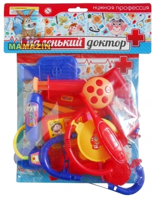 Лікар "Ветеринар" 219/251 (219) (12шт/2) 2вид,собачка,стетоскоп,шприц,терм-р,аксесс,в корзине