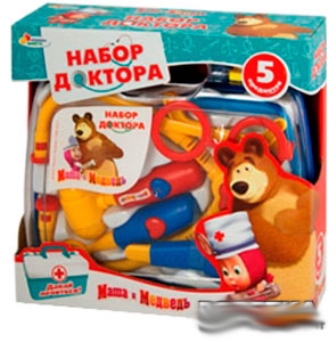 Лікар "Маша і Ведмідь" 1094KTP (24шт / 2) 5 предметів, в асорт., В кор.24 * 23 * 7см