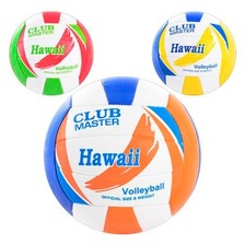 М'яч волейбольный EV 3191 (100шт) HAWAI, размер 5, ПВХ, 3 цвета, 260-280гр, в кульке