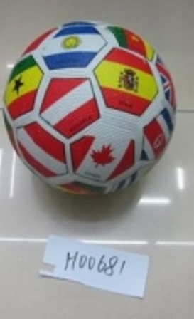 М'яч гумовий H00681 (50шт) футбол прапори 350г