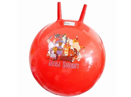 М'яч для фітнесу-45см M 0068 U / R (50шт) з ріжками, 10 видів (рус.мультік), 630г