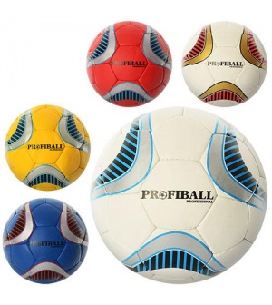 М'яч футбольний PROFIBALL 2500-10 ABCDE (30 шт) розмір 5, ПУ 1,4мм, 4слоя, 32панелі, 410-430г, 5цвет