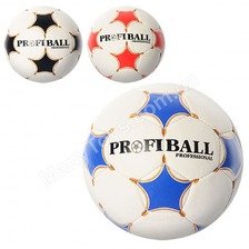 М'яч футбольний PROFIBALL 2500-14 ABC (30 шт) розмір 5, ПУ 1,4мм, 4слоя, 32панелі, 410-430г, 3 кольори,