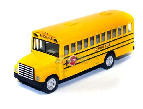 Машина "KINSMART" KS5107W (144шт/6) школьный автобус, в коробке 14*5*11,5см