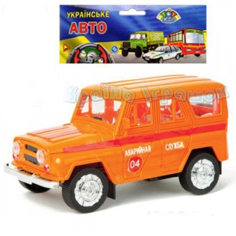 Машина 11120 (72шт/3) УАЗ "Аварийная Служба"в пакете 17*8*8,8см