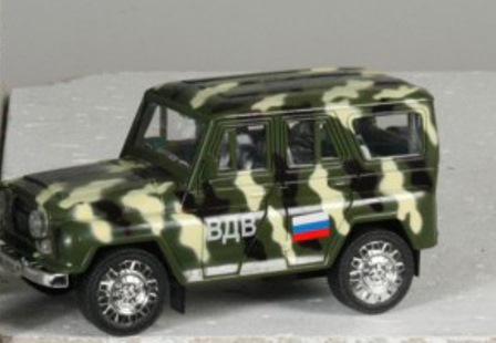 Машина 11122 (72шт/3) УАЗ "ВДВ"в пакете 17*8*8,8см