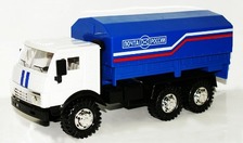 Машина 31704 (36шт/2)КАМАЗ-БОРТ с тентом "Почта"откр.двери,откр.задн. борт кузова,съемный тент