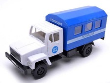 Машина 33118 (48шт/2) ГАЗ "Милиция" батар.,откр.двери,звук,свет фар,в пакете 22*8*12см