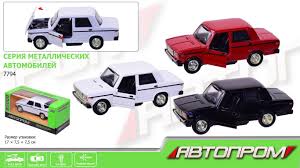 Машина 7794 (96шт/2) "АВТОПРОМ" ,"ВАЗ 2107",батар.,свет,звук,откр.двери,в кор. 12,8*5*4,85см