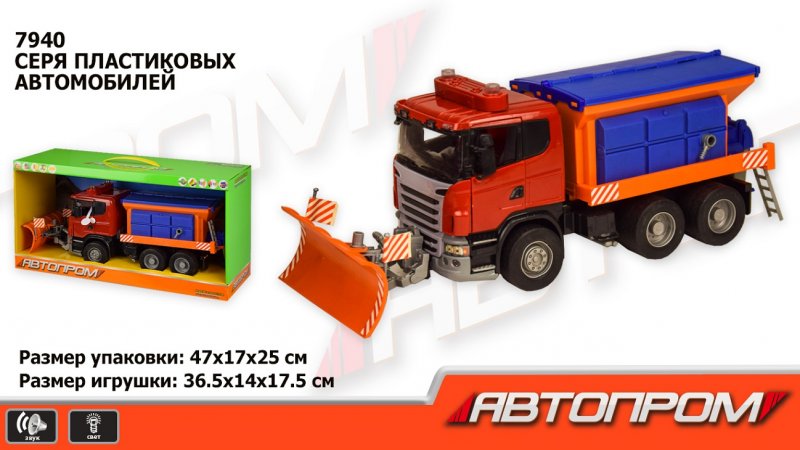 Машина 7940 "Автопром" 1:12 батар.,світ.,звук,в кор.