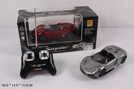 Машина 866-2414 (36шт) р/у, Porshe, 2 цвета, свет, на бат-ке, в кор-ке, 30-14,5-13,5см