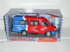 Машина 9098 B (24шт) инер-я, бат-ка, муз, в кор-ке, 23,5-12-11см