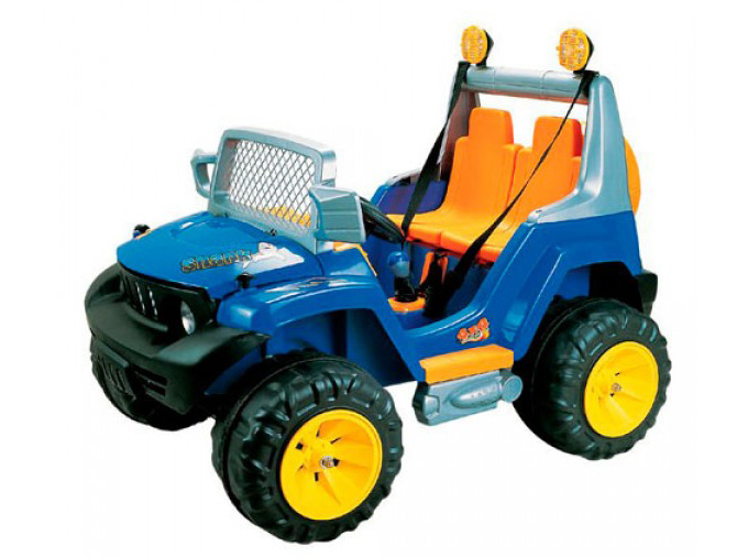 Машина A 18-4 (1шт) 2 мотора 30W, 2 аккум 6V/10A, 6км/ч, 3-8лет, 26кг, синяя, 127-90-89см