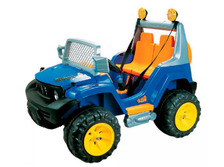 Машина A 18-4 (1шт) 2 мотора 30W, 2 аккум 6V/10A, 6км/ч, 3-8лет, 26кг, синяя, 127-90-89см