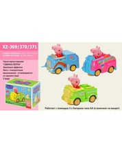 Машина батар,XZ-369/370/371 3 вида,світ,звук,в кор,15,5*10*11,5см,