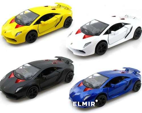 Машина металл "KINSMART" KT5359W (96шт/4)"Lamborghini Sesto Elemento", в коробке 16*8*7,5см