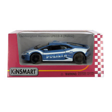 Машина металл "KINSMART" KT5382WP (96шт/4)"Lamborghini Huracan LP610-4 (Police)" в кор. 16*8,5*7см