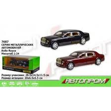 Машина металл 7687 АВТОПРОМ 1:24 Rolls-Royce 2кольори, батар.,світ,звук