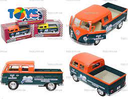 Машинка автобус KT5396W Volkswagen Bus Delivery (1963) метал.инерц.открыв.дв.кор.16*7.6*6.ш.к./96/
