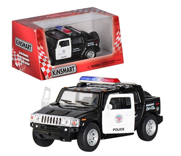Машинка джип 5" KT5097WP HUMMER H2 SUT POLICE (2005) метал.инерц.откр.дв.1:40 кор./96/