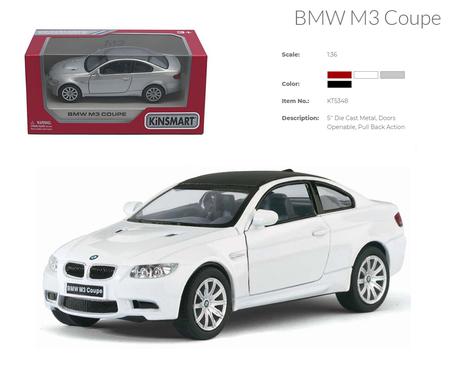Машинка КТ 5348 W BMW M3 Coupe метал інерц