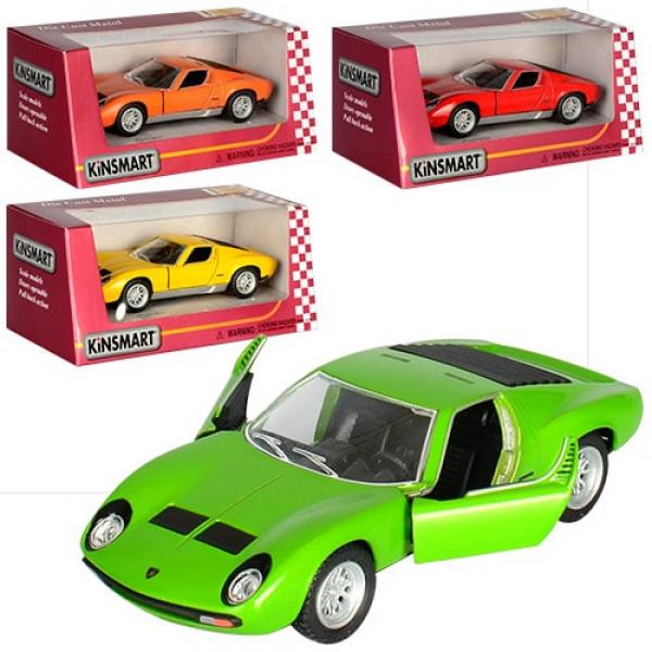 Машинка металева 5" KT5390W Lamborghini Miura P400 SV метал.инерц.откр.дв.кор./96/