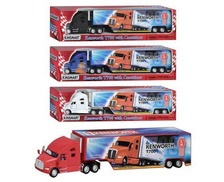 Машинка металева KINSMART KT 1302 W (48шт) 13'' KENWORTH T700, открываются двери, 4 цвета