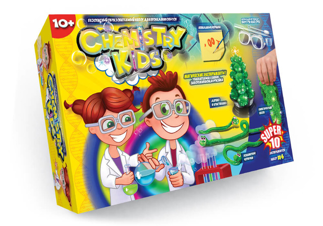 Безпечний освітній набір для проведення дослідів "CHEMISTRY KIDS" економ укр. (8), CHK-01-01U,02U,03. Фото 6