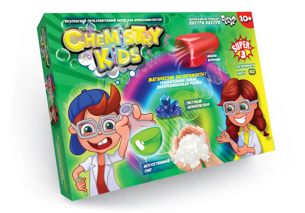 Безпечний освітній набір для проведення дослідів "CHEMISTRY KIDS" економ укр. (8), CHK-02-01U,02U,03. Фото 6