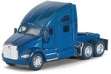 Машинка металева KINSMART KT 5357 W (96шт) 5'' KENWORTH T700, открываются двери, 4 цвета