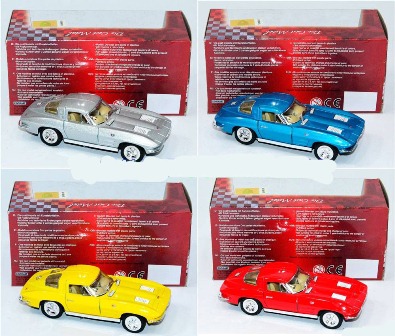 Машинка металева KINSMART KT 5358 W (96шт) інер-я, 1:32 CORVETTE STING RAY, откр.двері, в кор-ке